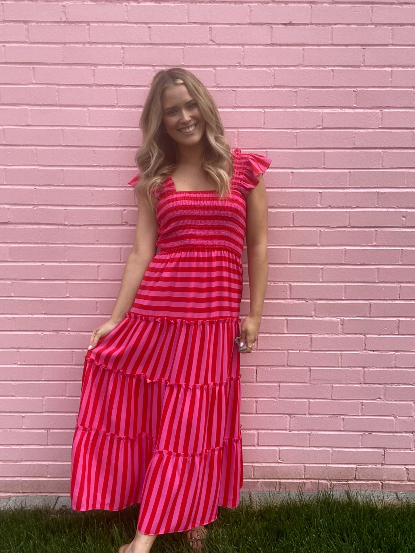 Rose Stripe Dress