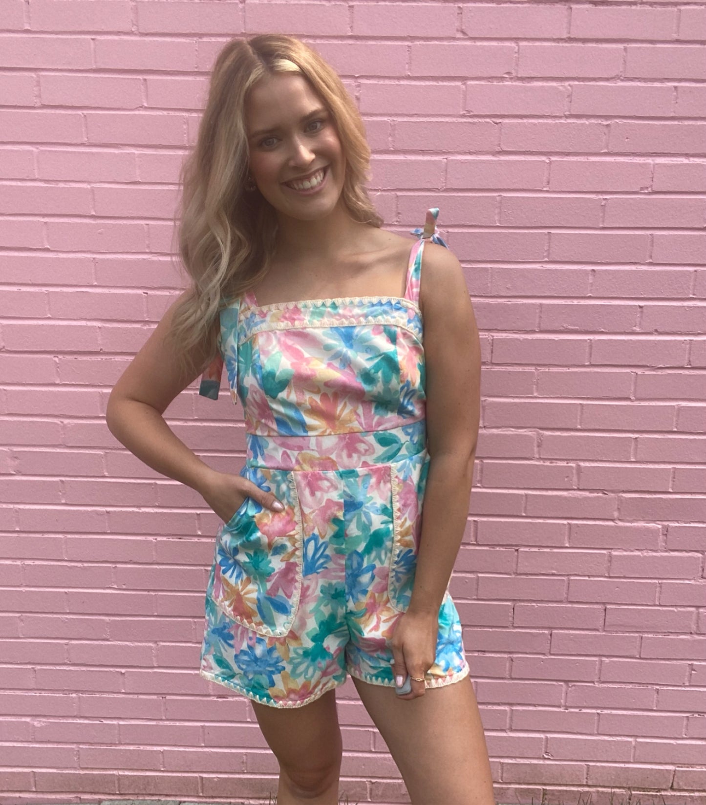 Bright Floral Romper