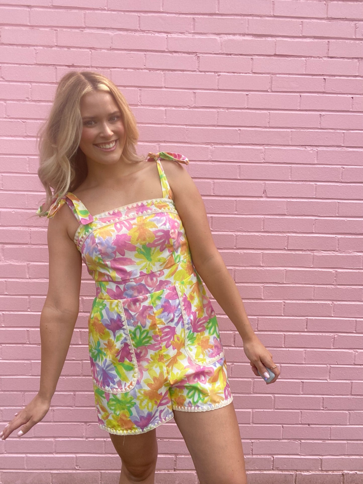 Bright Floral Romper
