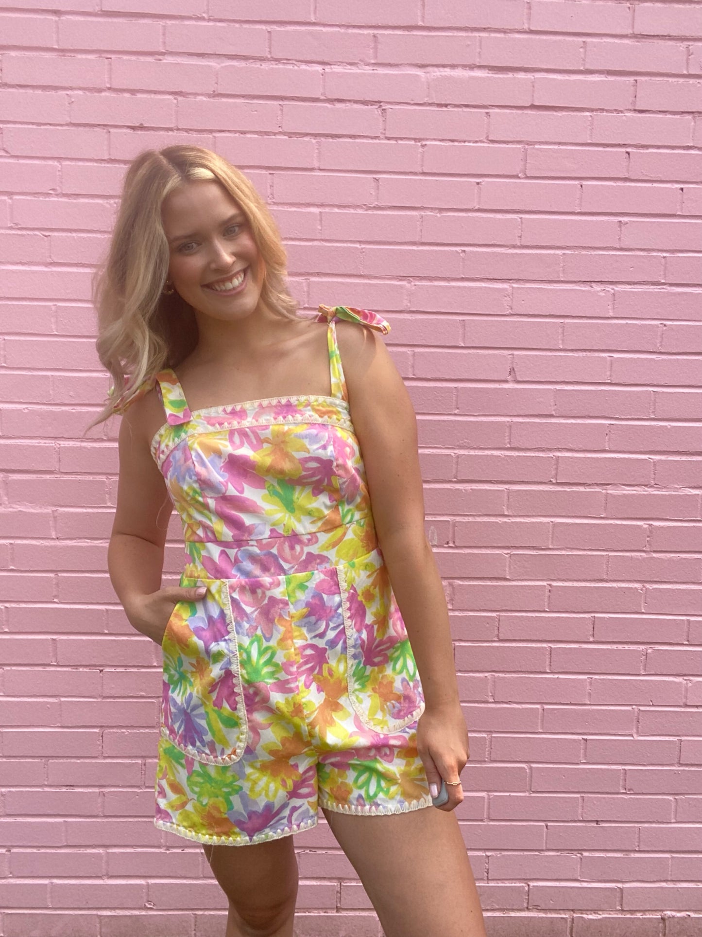 Bright Floral Romper