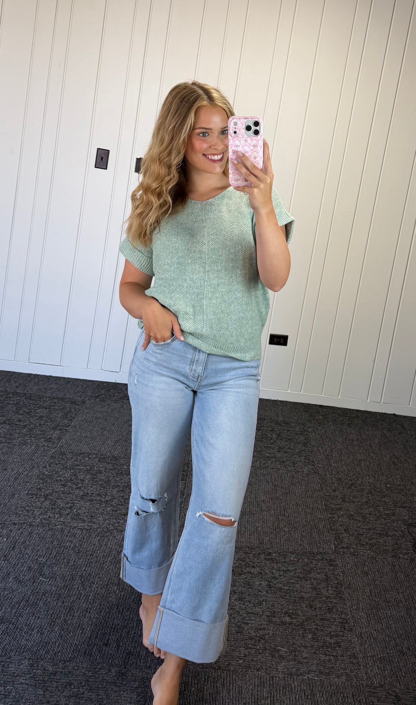 Cuffed Up Denim Jeans