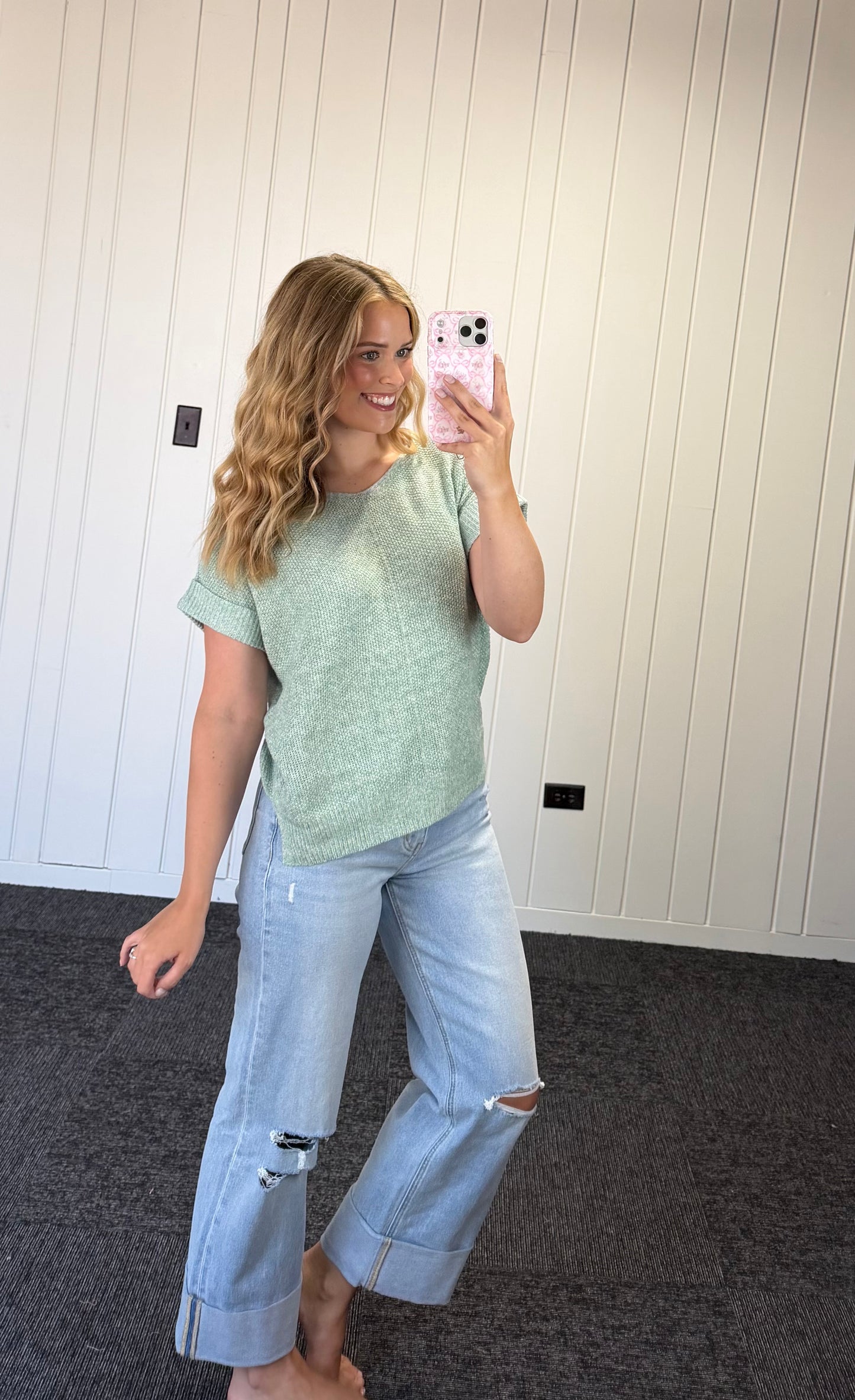 Cuffed Up Denim Jeans