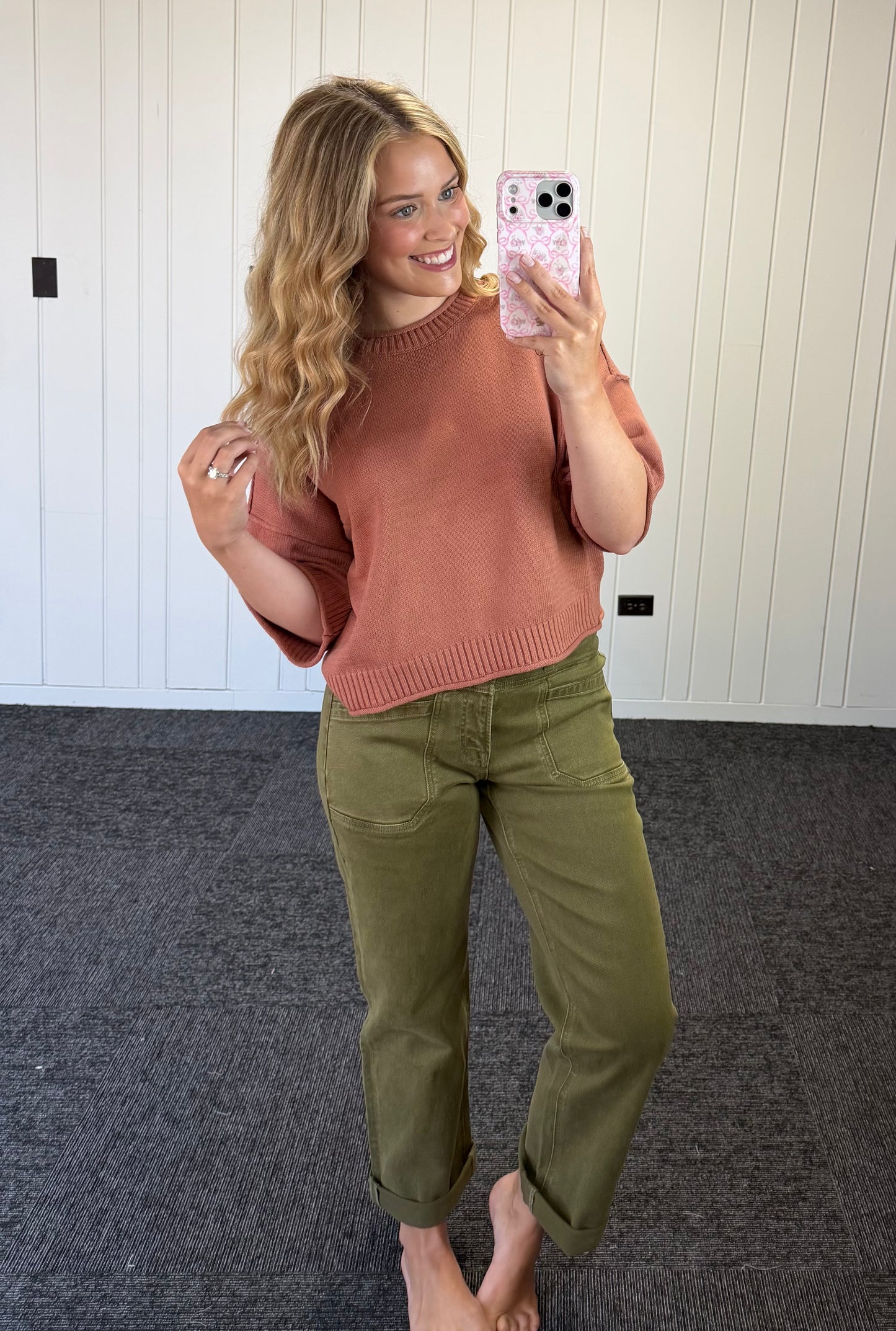 Olive You Slim Wide Jeans