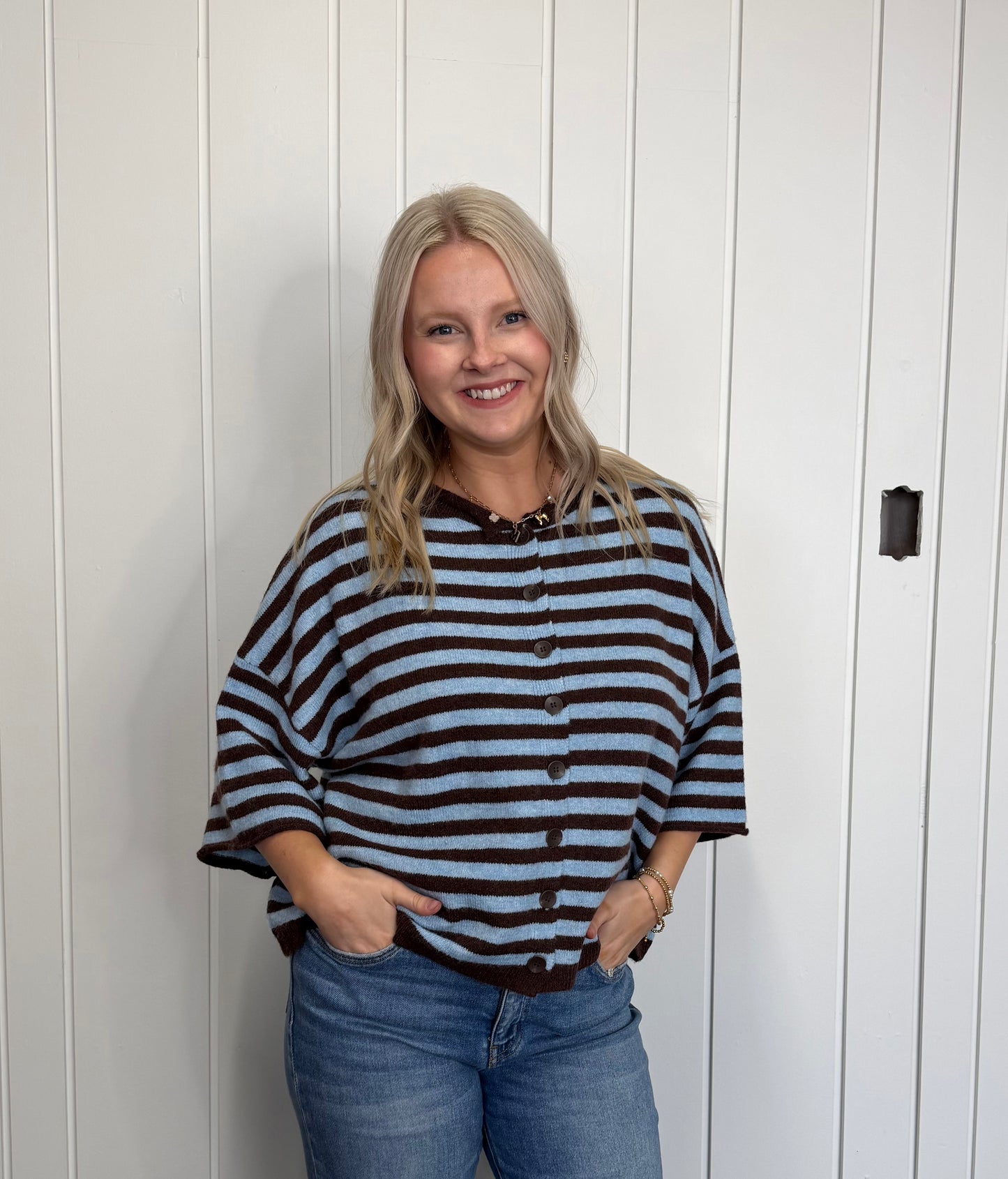 On Repeat Stripe Cardigan Top