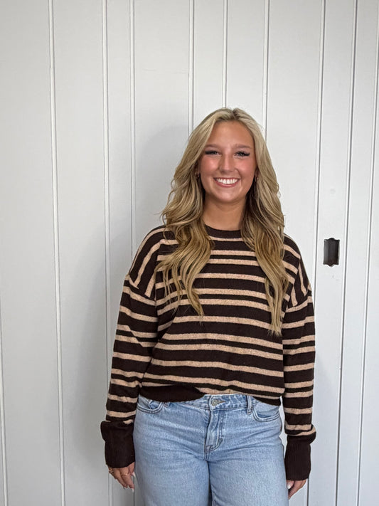 Striped Crew Neck Sweater