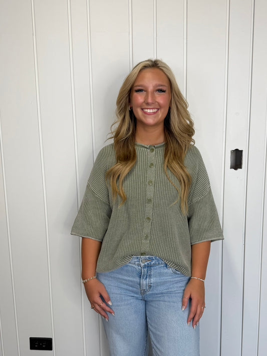MADDIE ROLLED EDGE CARDIGAN