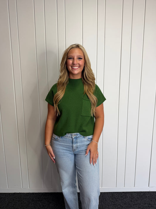 Ribbed Dolman Sweater