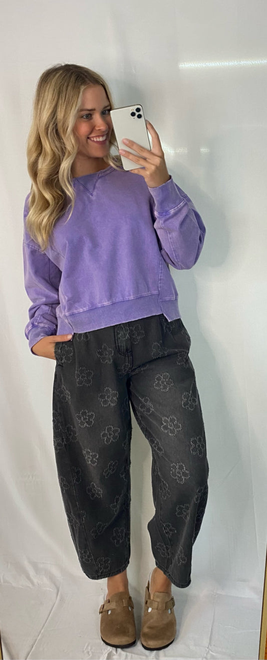 Flower Pattern Jeans