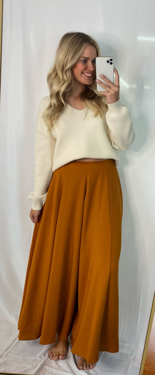 Rust Flowy Pants