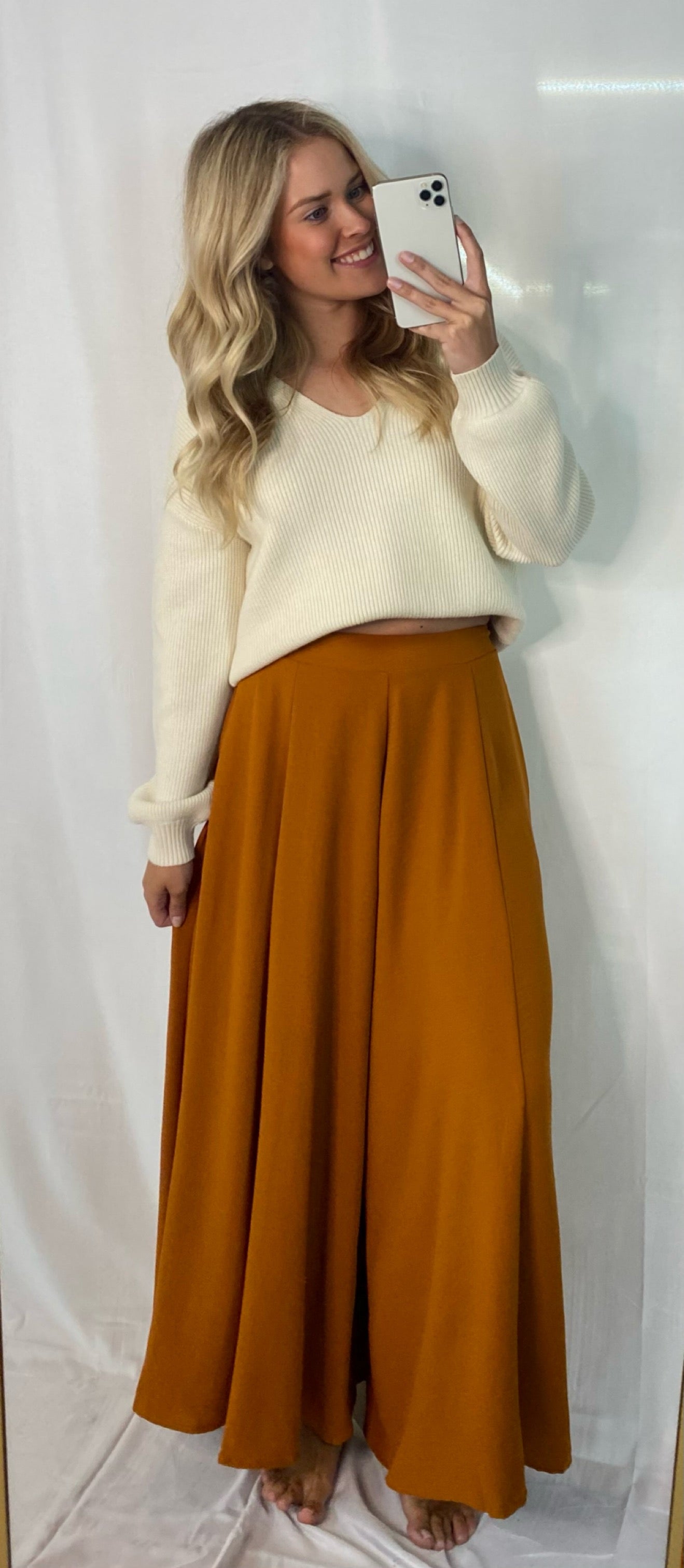 Rust Flowy Pants