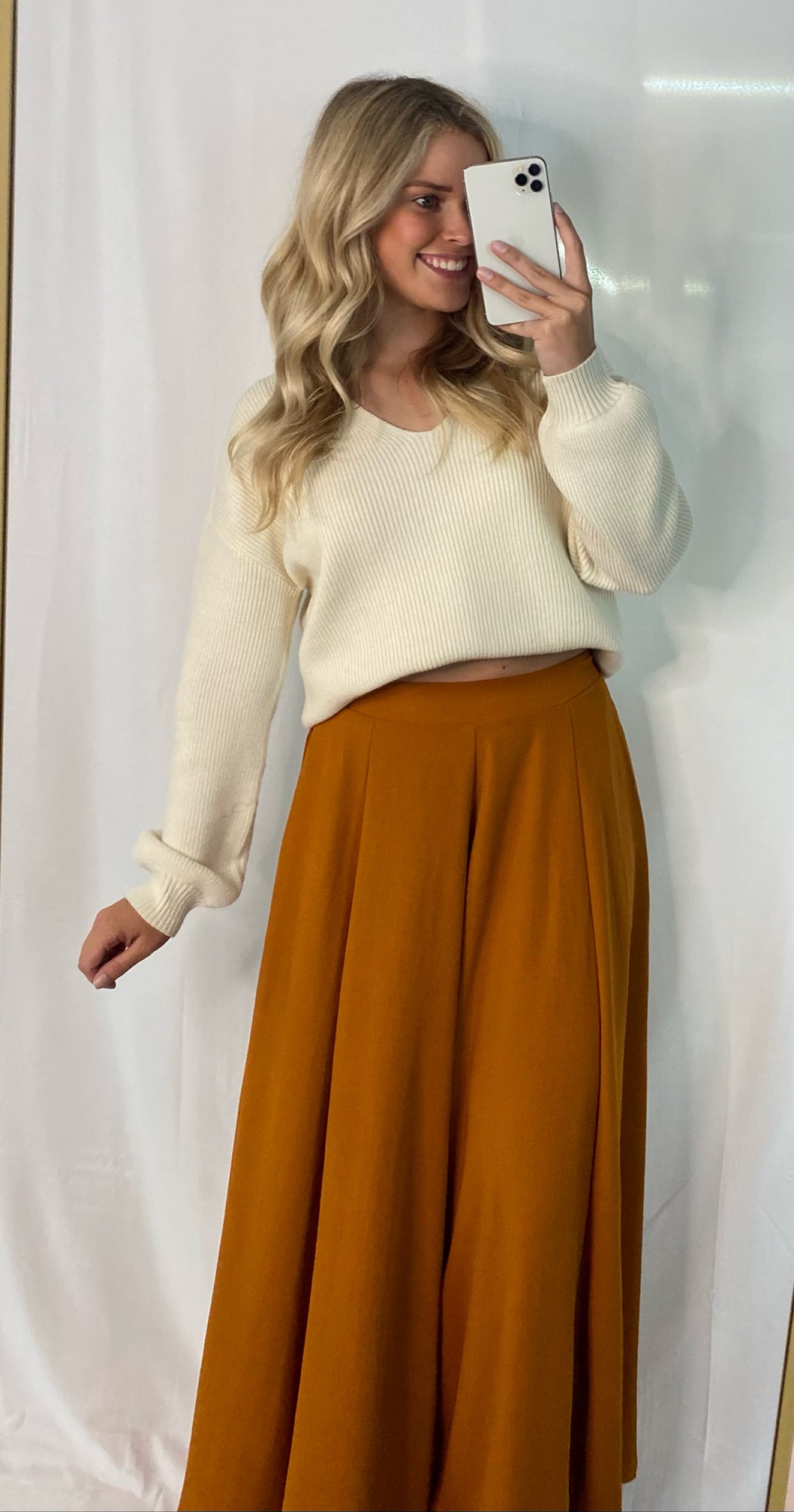 Rust Flowy Pants