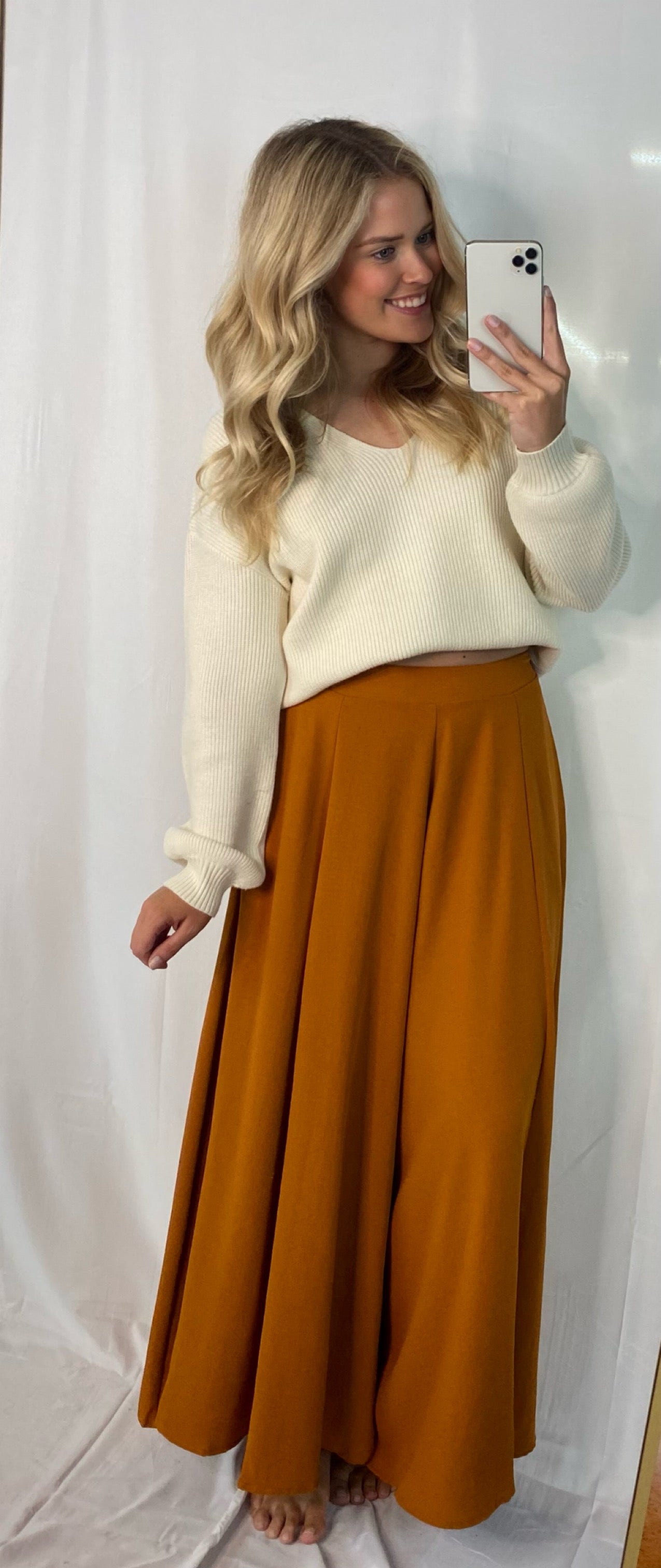 Rust Flowy Pants