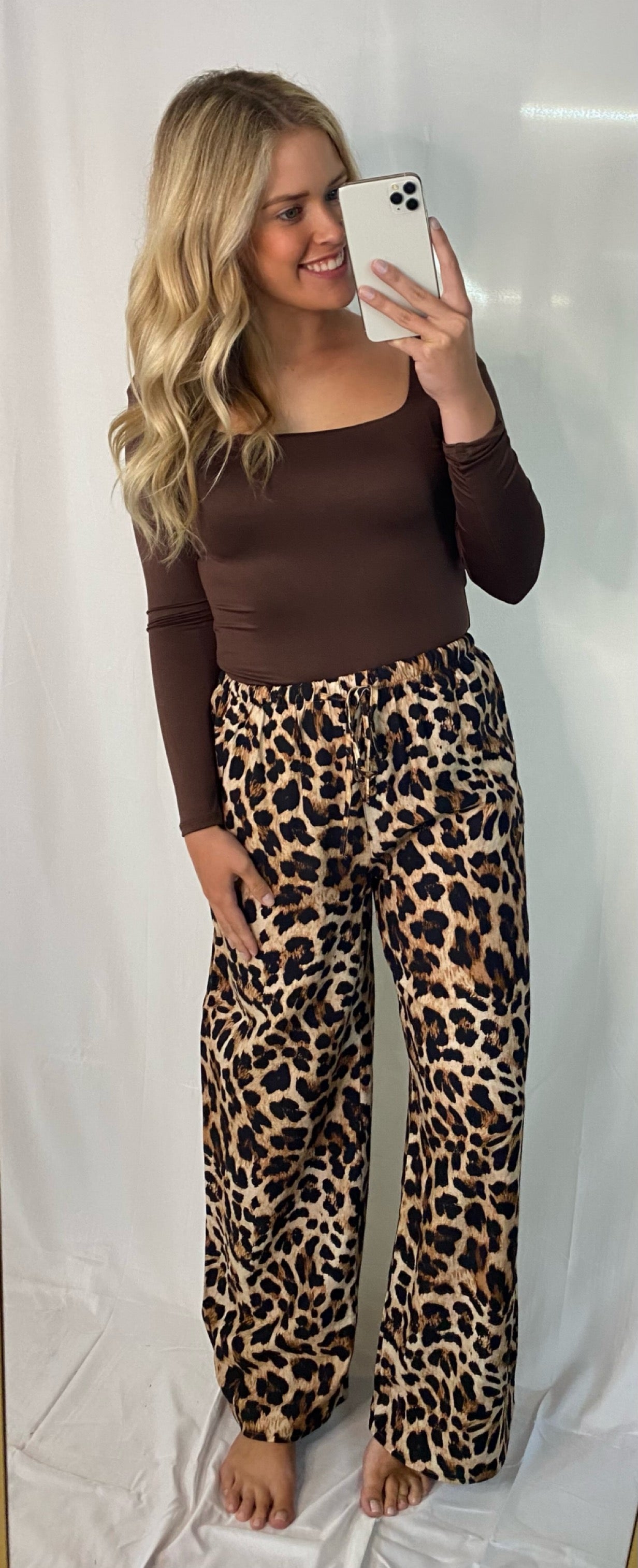 Cheetah Straight Leg Pants