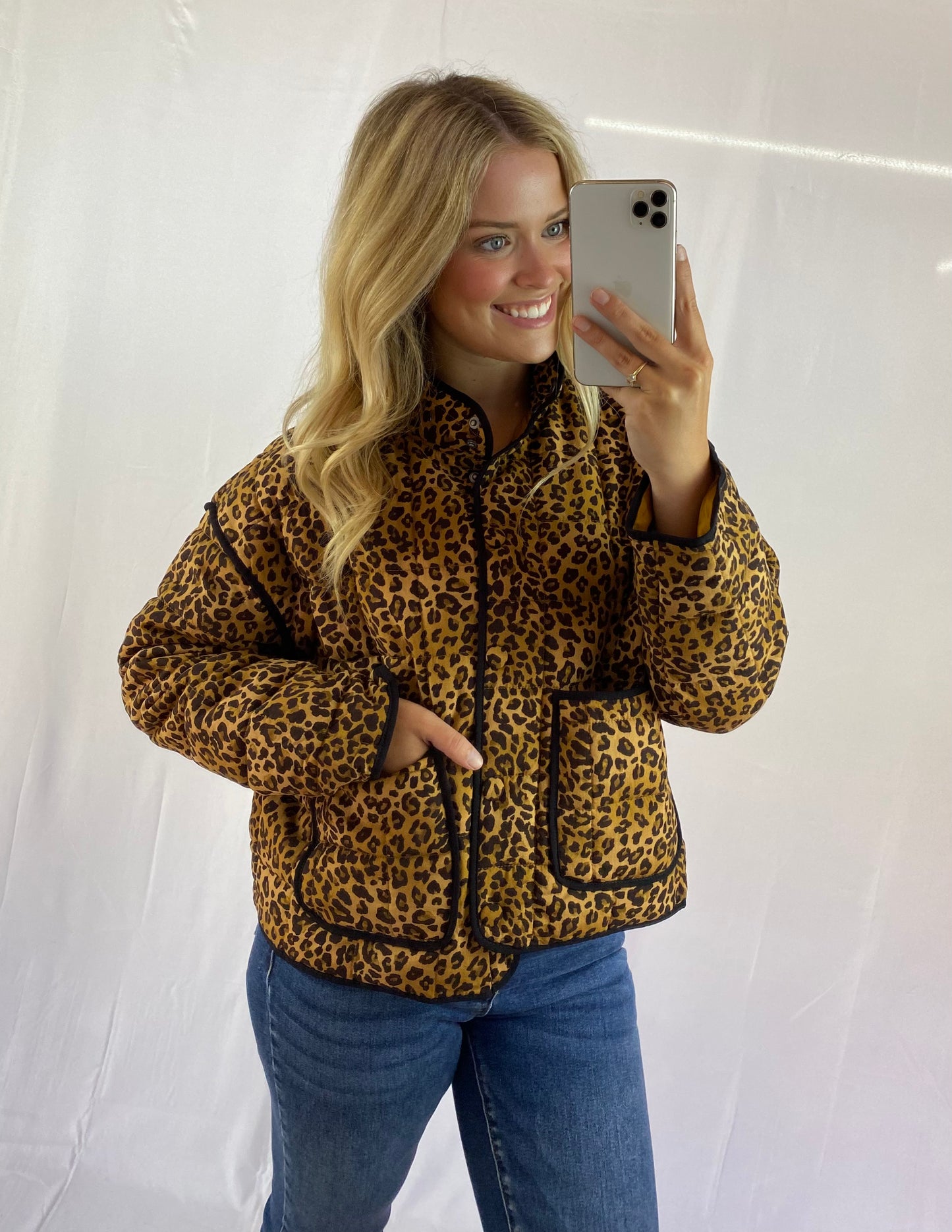 Leopard Quilted Puffer Jacket