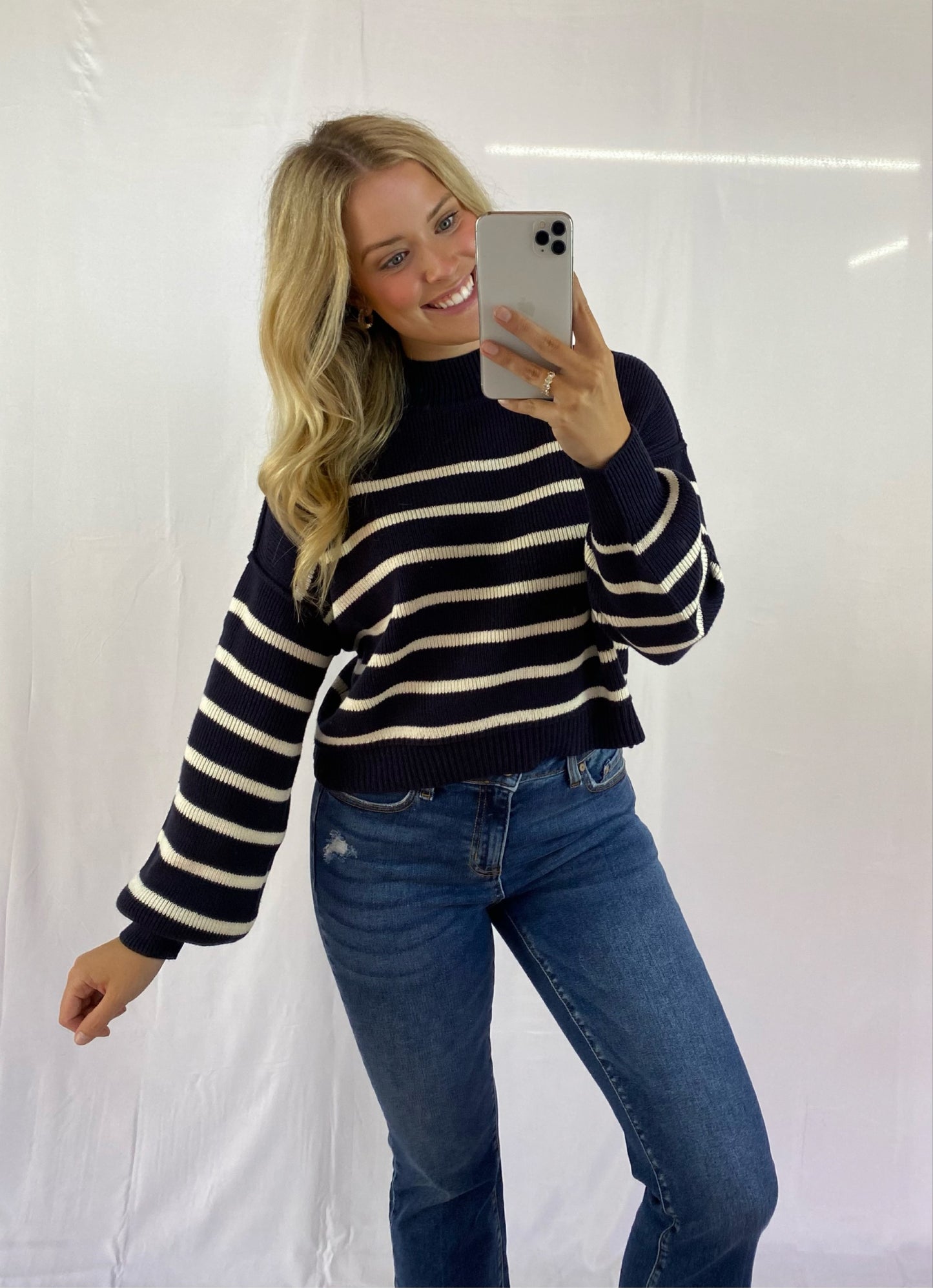 Stripe Drop Shoulder Sweater