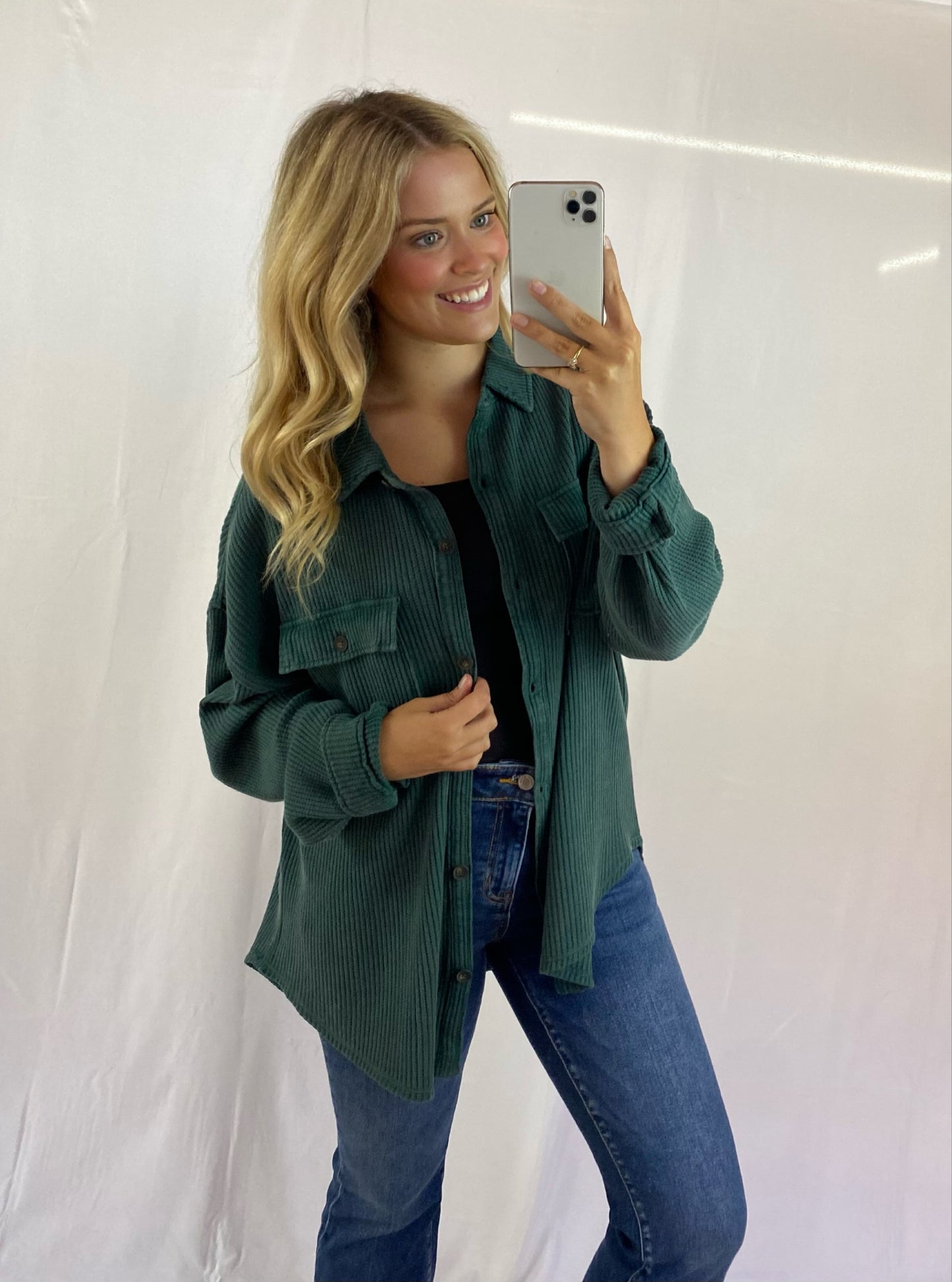 Hunter Green Shacket