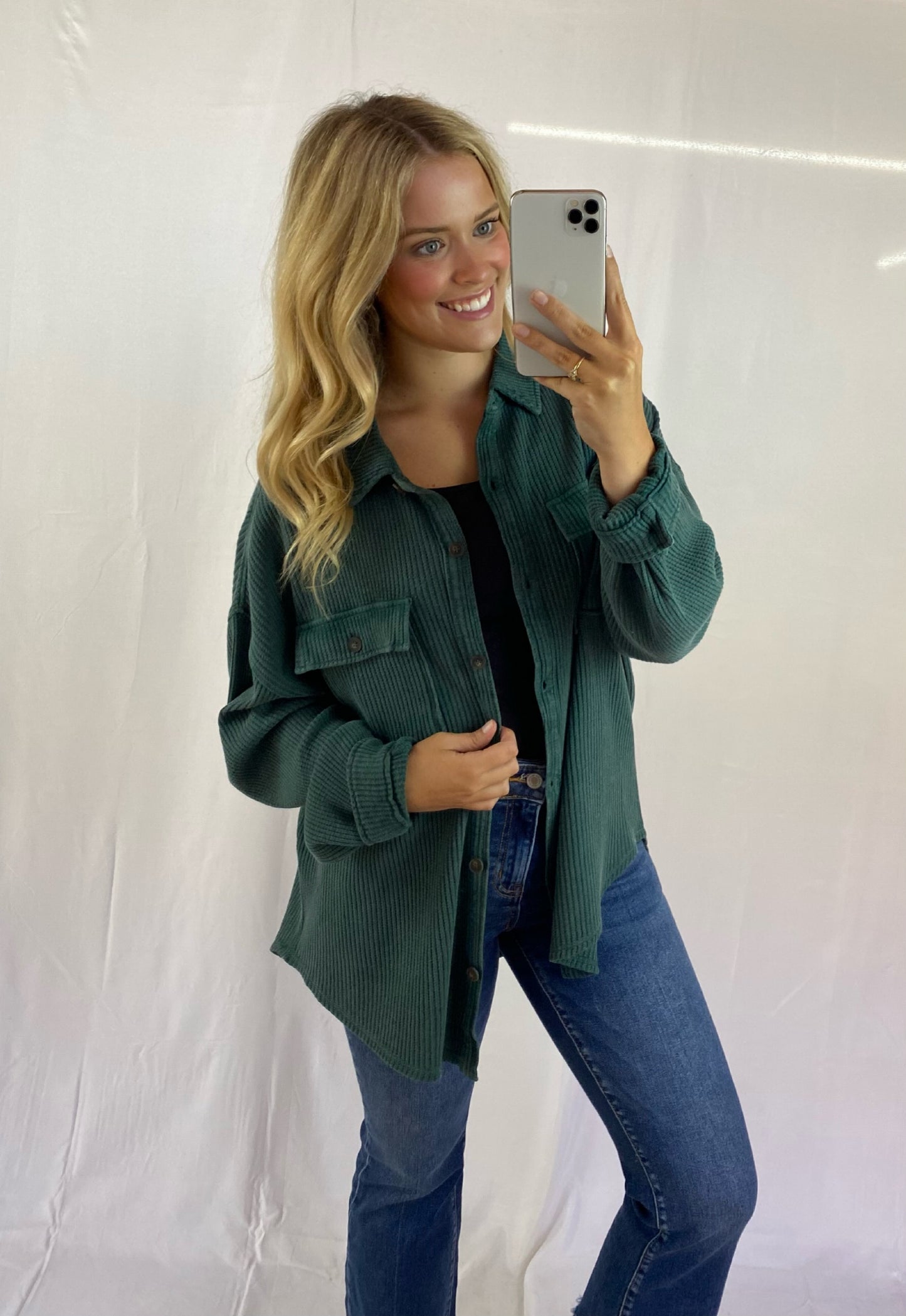 Hunter Green Shacket