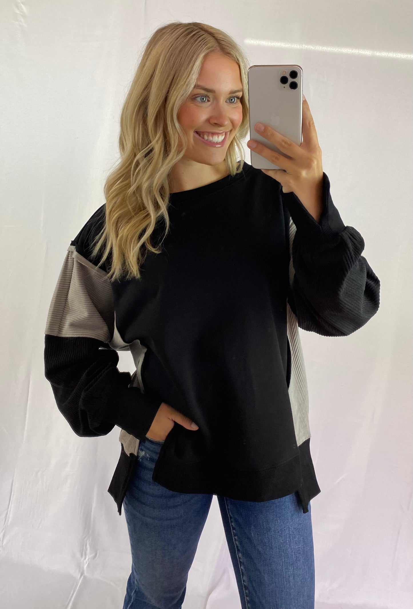 Oversized Colorblock Pullover