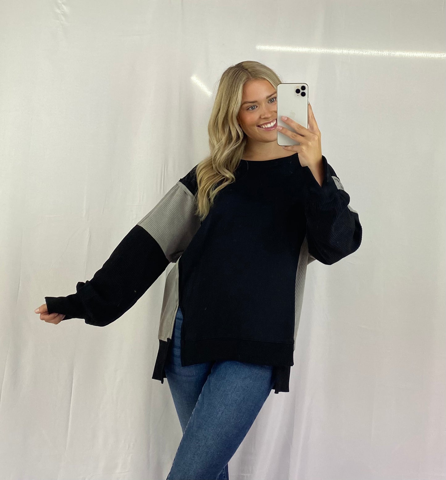 Oversized Colorblock Pullover