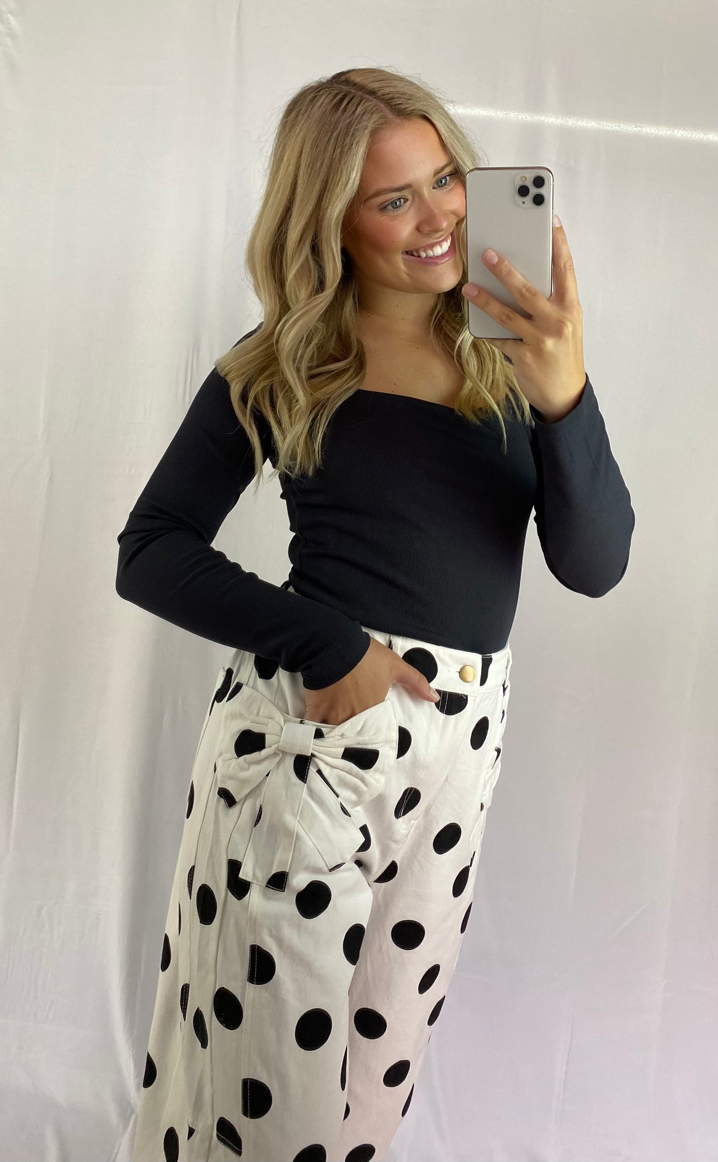 Baby ribbed Square Neck Top