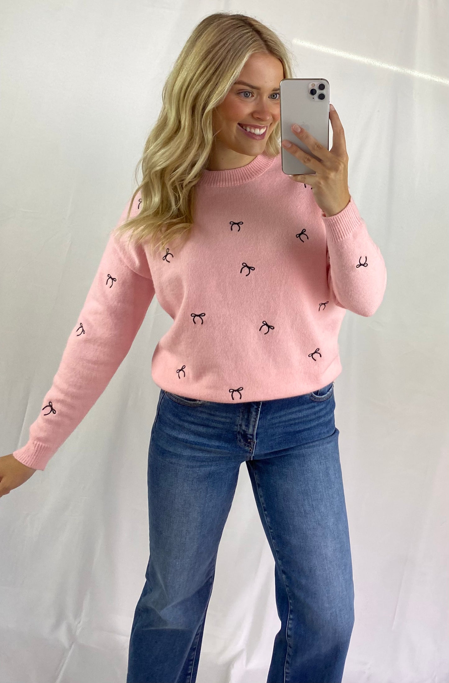 Pink Bow Sweater