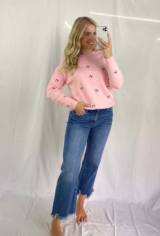 Mid Rise Crop Straight Jeans