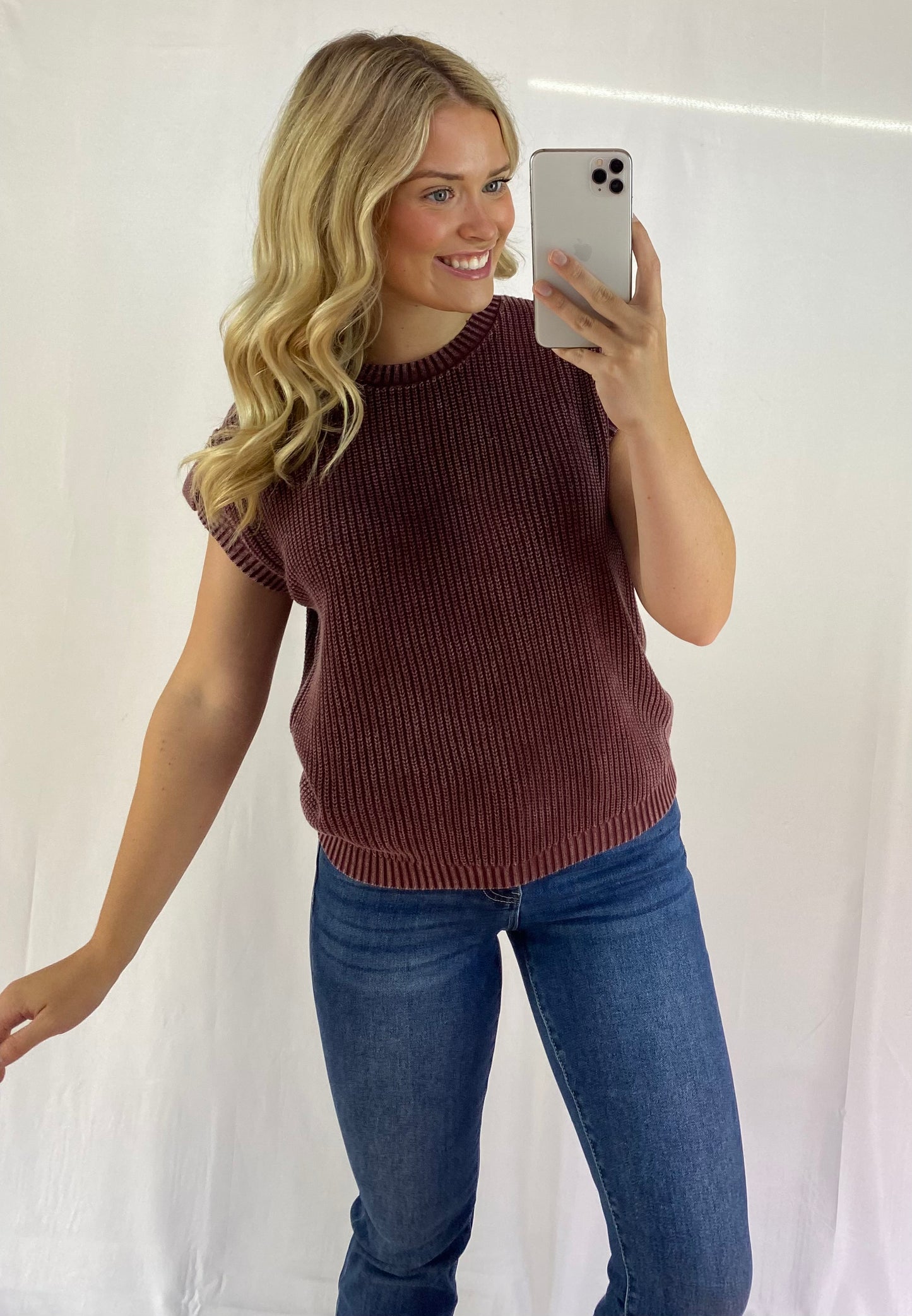 Sweater with Buttons Down the Back