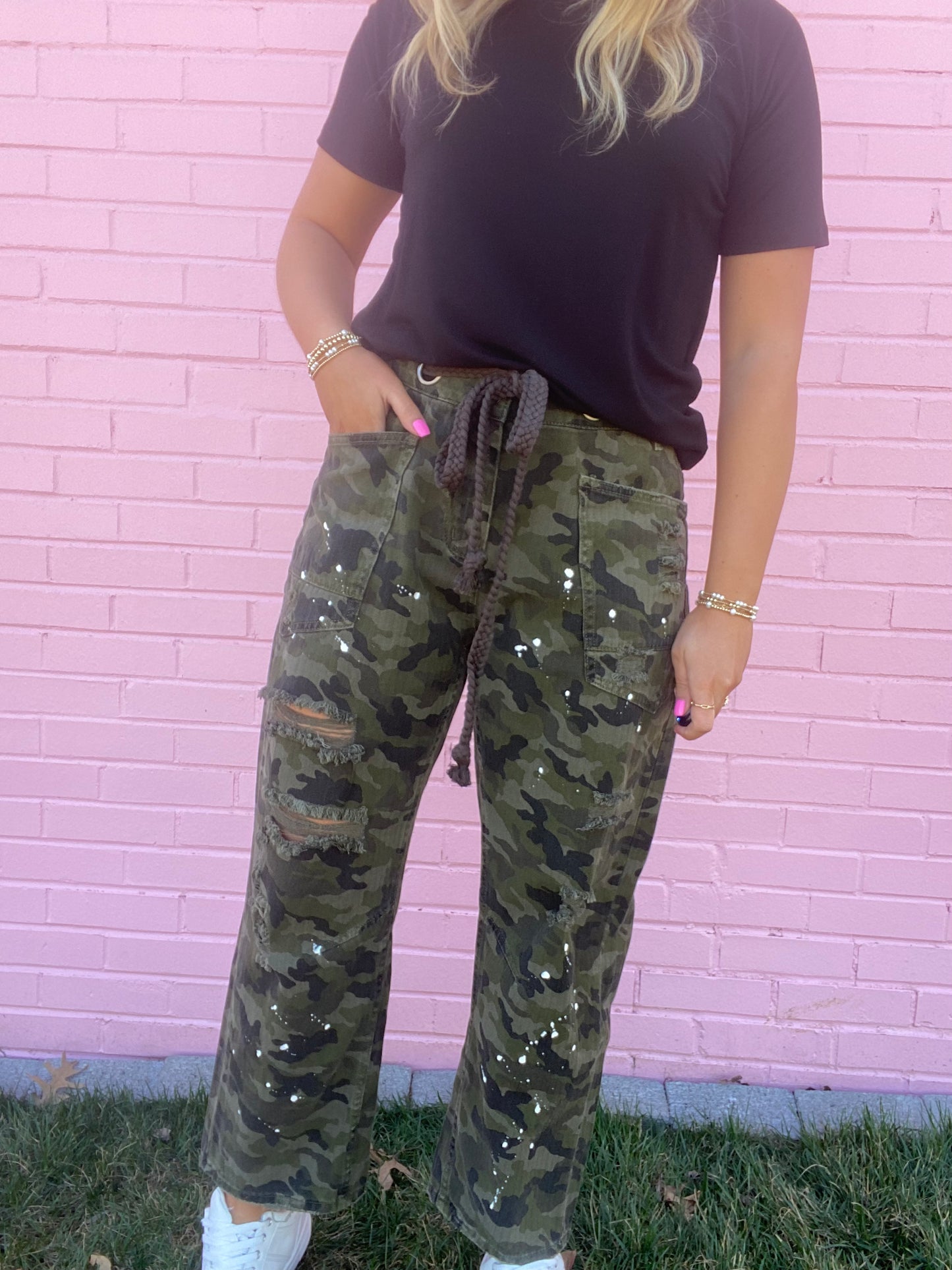 Camo Distress Pants