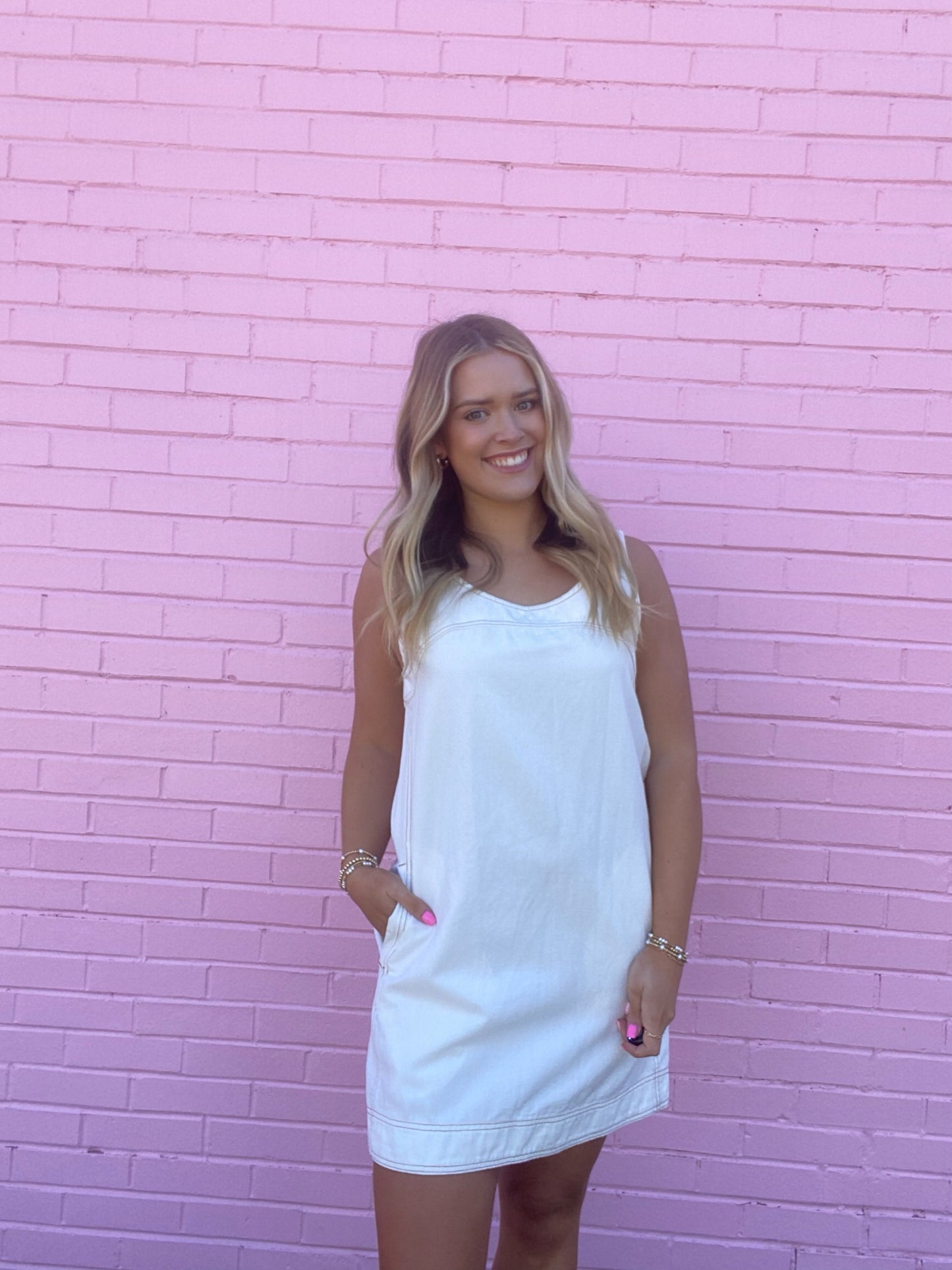 White Denim Dress