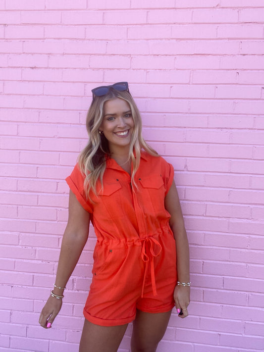 Orange Romper