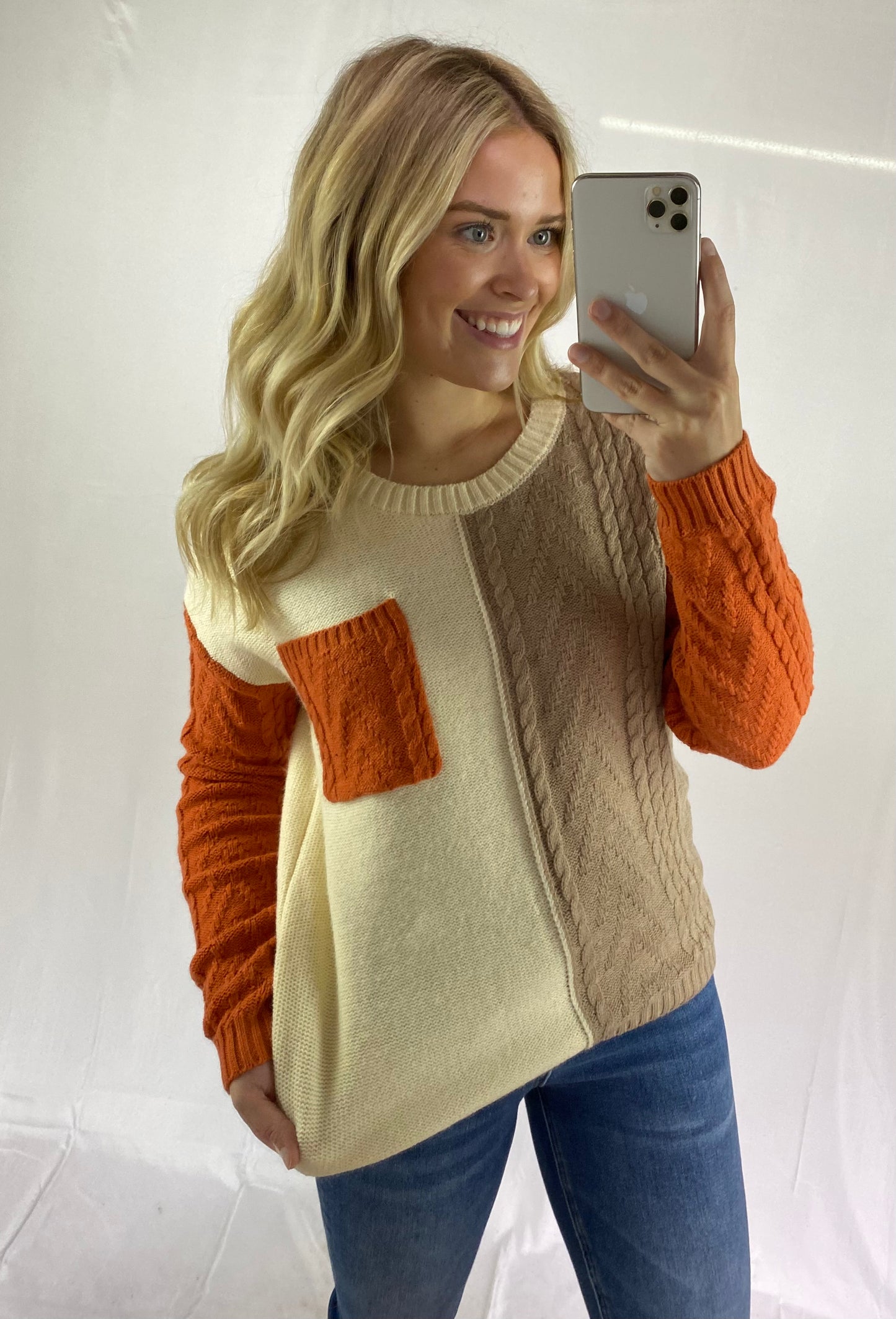 Autumn Glow Colorblock Sweater
