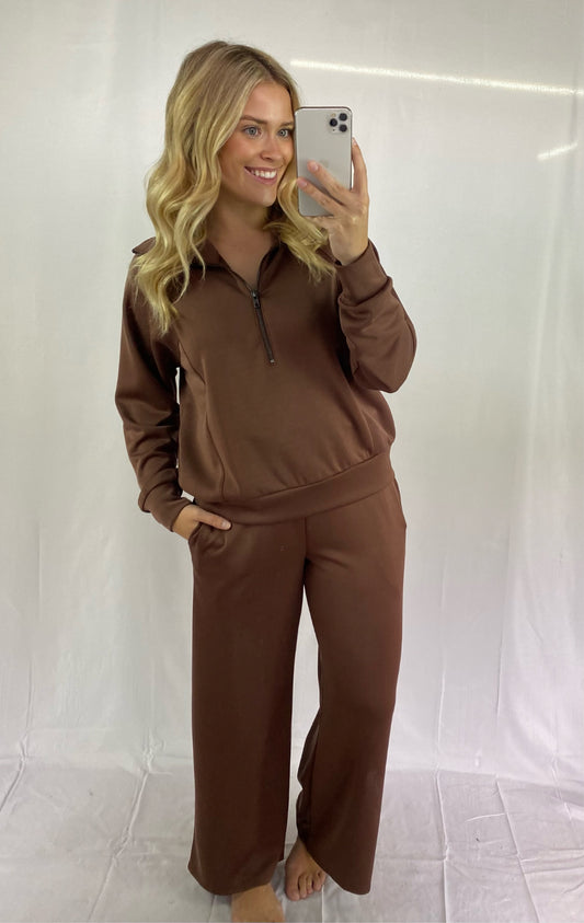 Half Zip Pullover Scuba Set