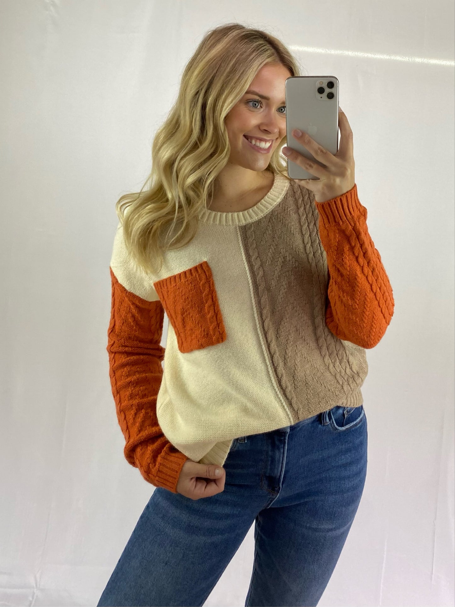 Autumn Glow Colorblock Sweater