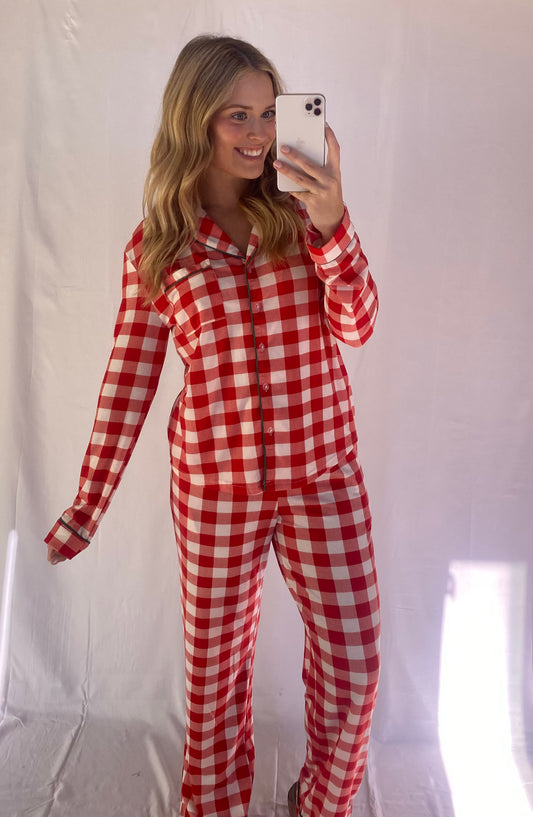 Red Christmas Plaid PJ's