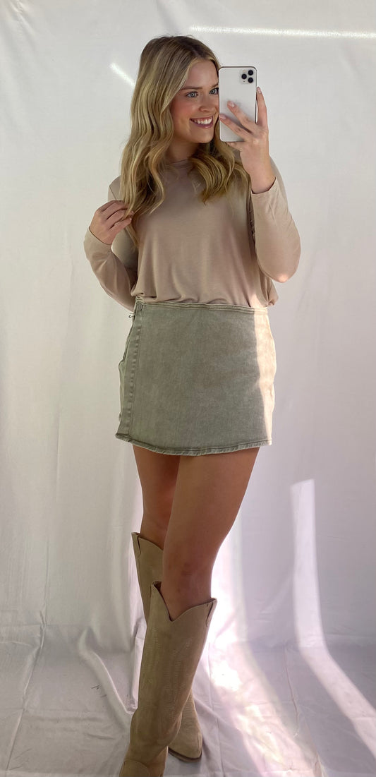 Denim Skort