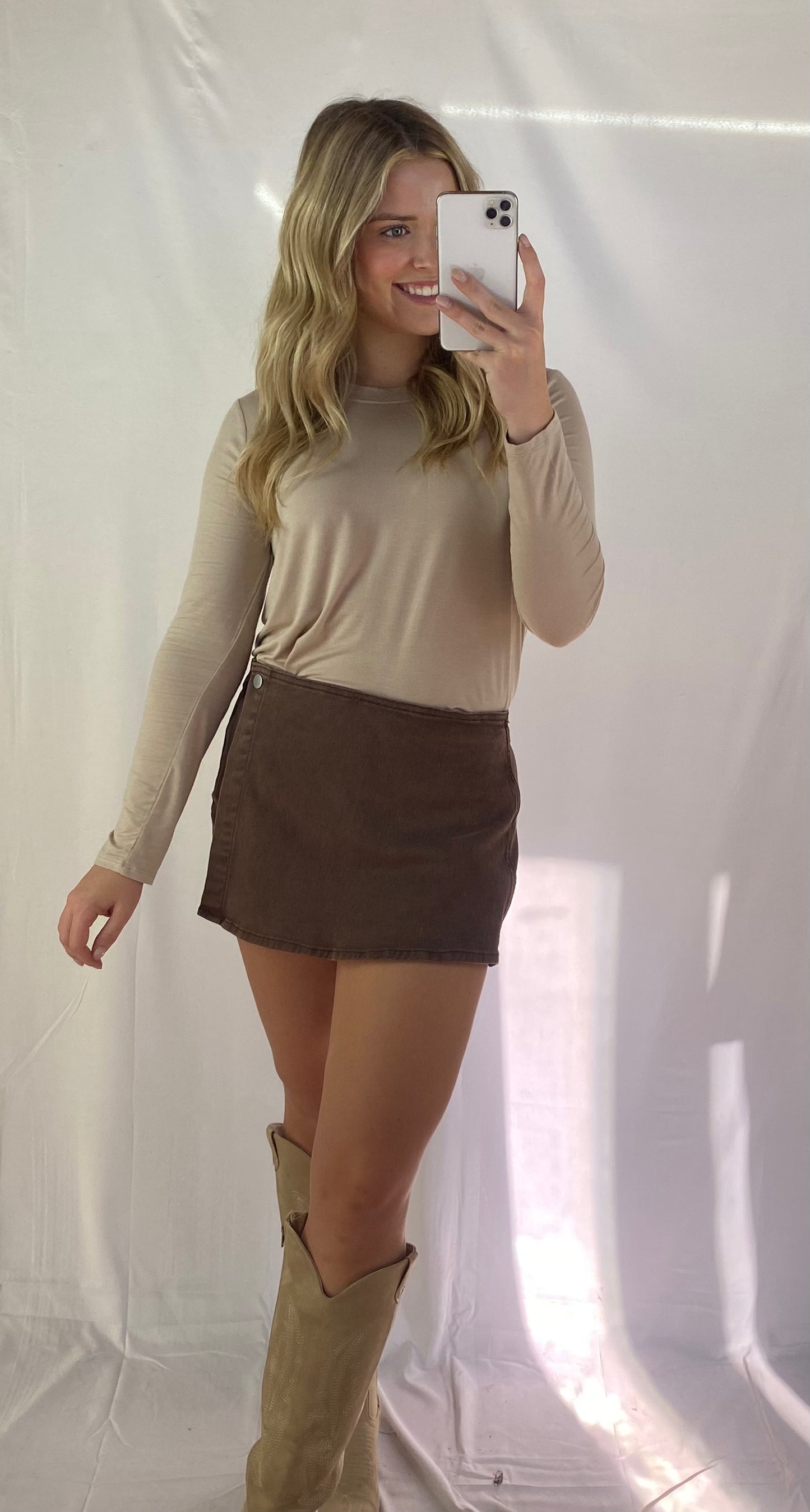 Denim Skort