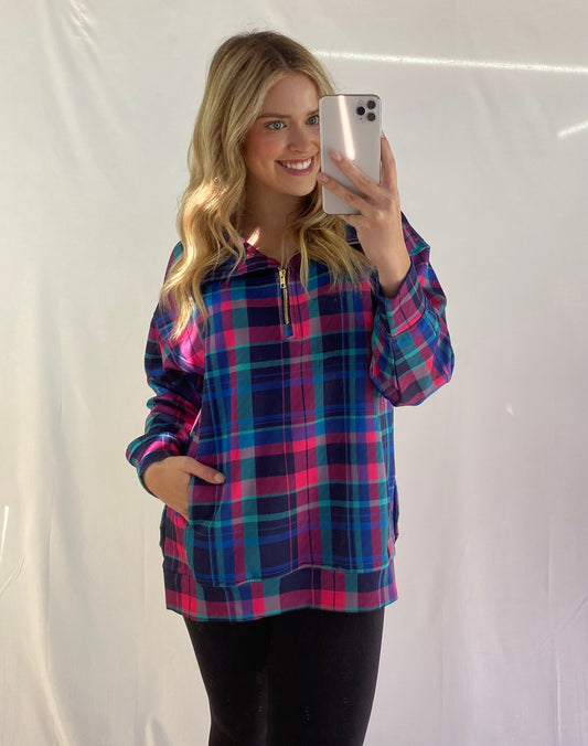 Everyday Pullover- Plaid Pop