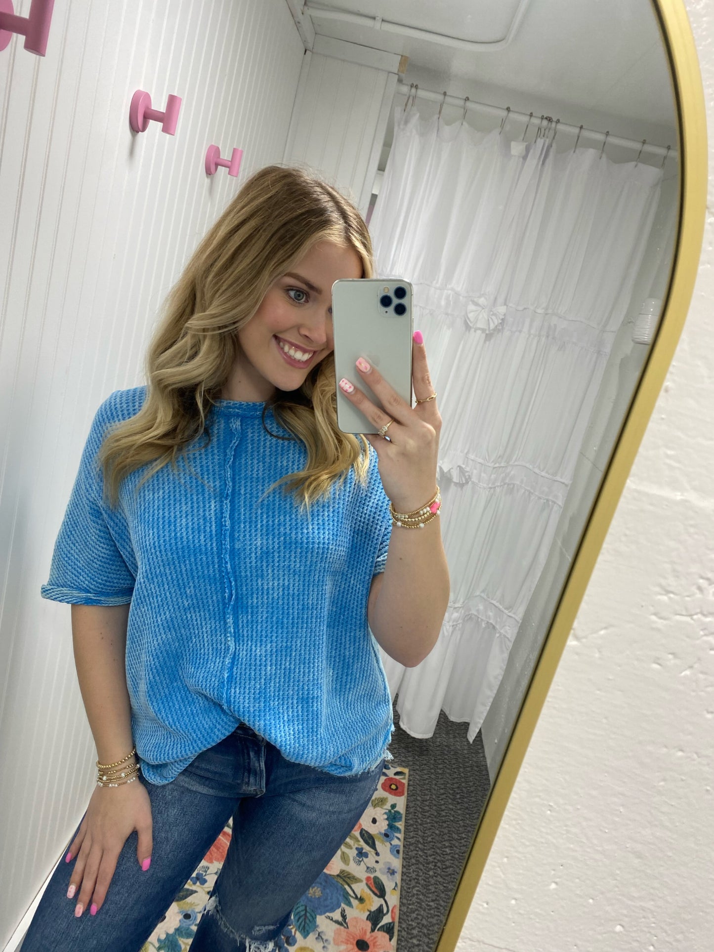 Waffle Knit Top