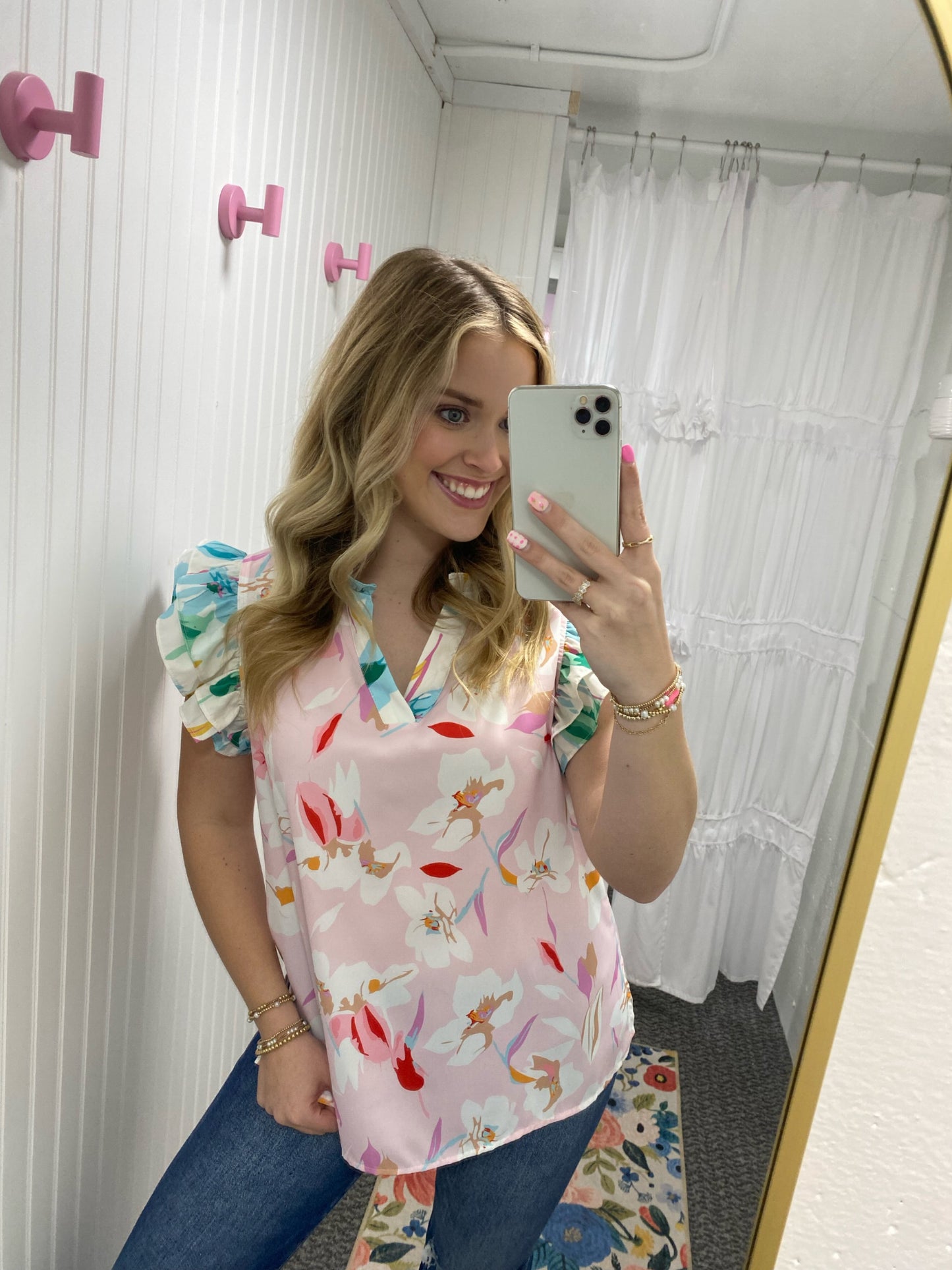 Muli Color Floral Blouse