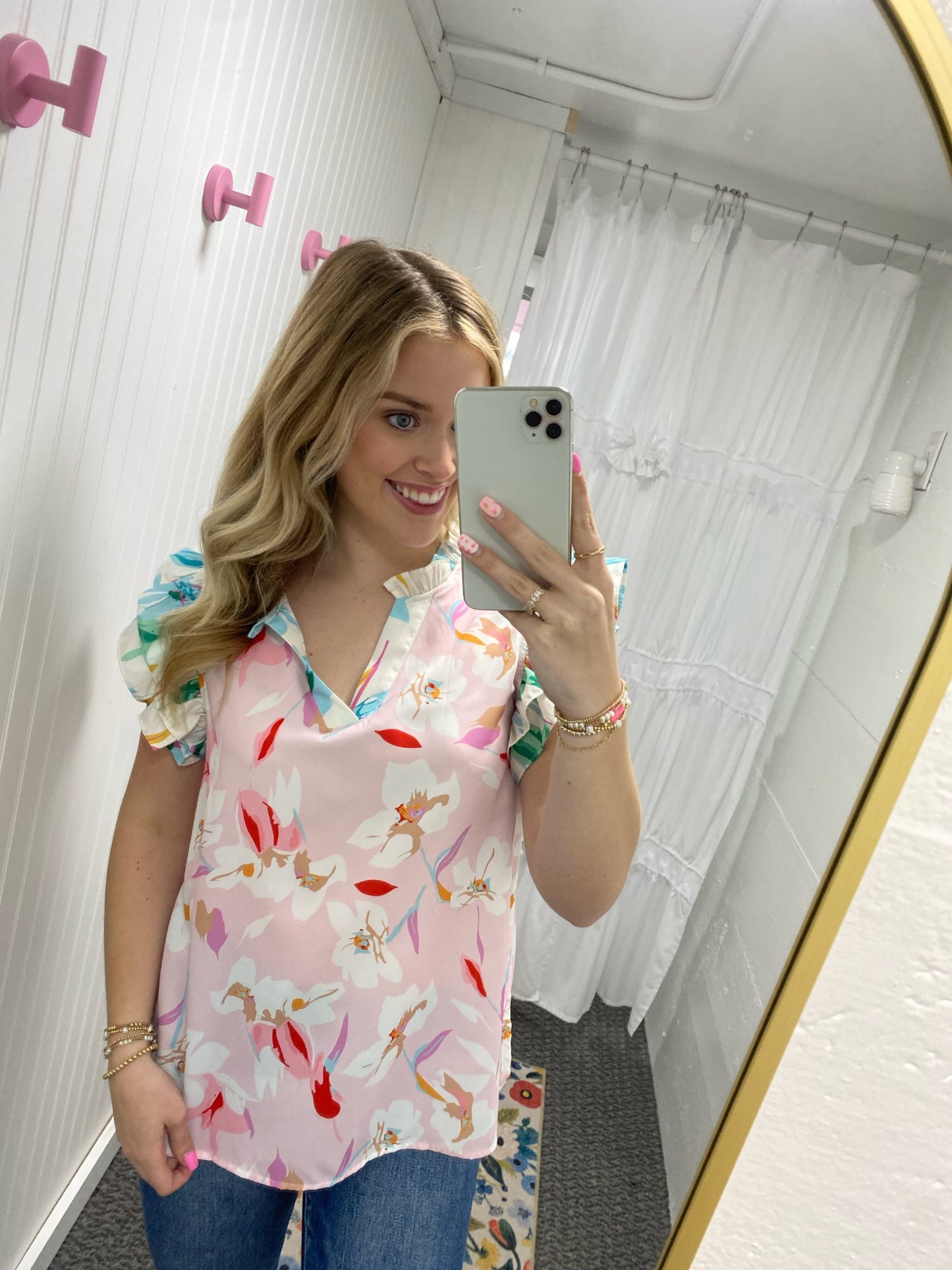 Muli Color Floral Blouse