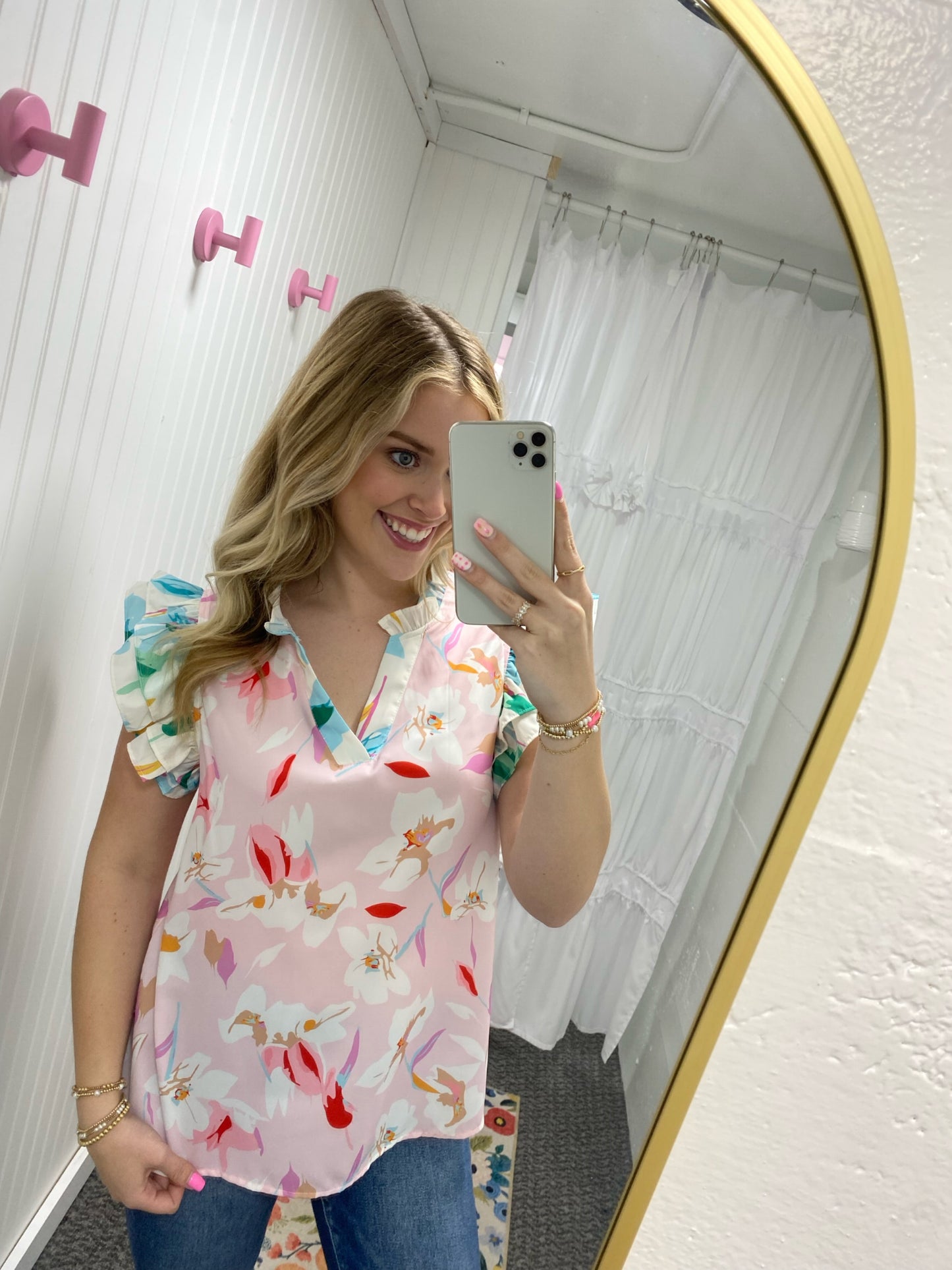 Muli Color Floral Blouse