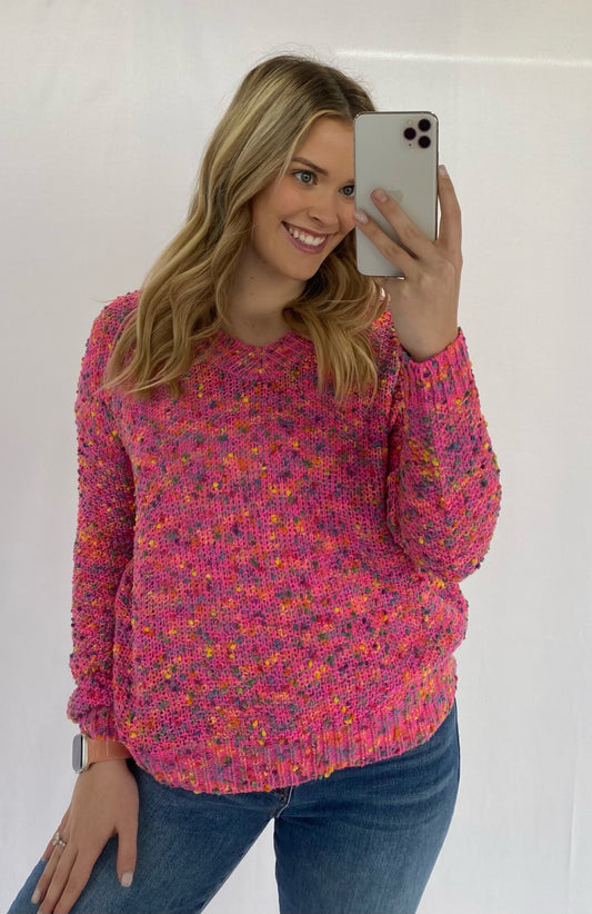 Pink Colorful Confetti Top