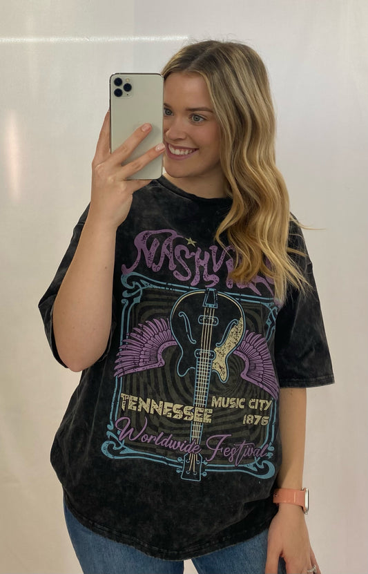 Black Nashville Tee
