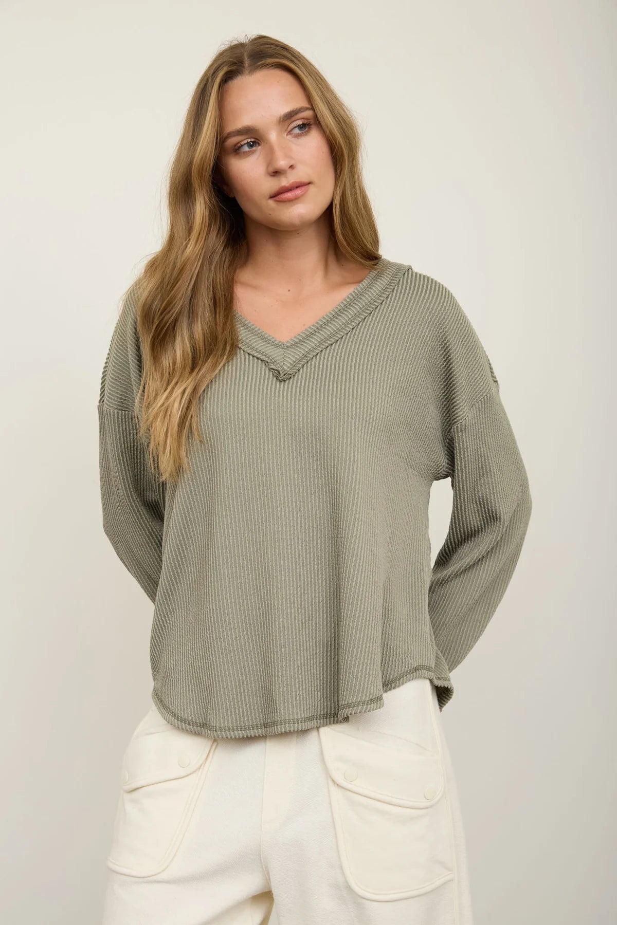 TIFFANY TEXTURED KNIT TOP