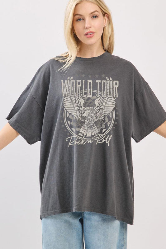 World Tour Rock n Roll Graphic T-Shirt