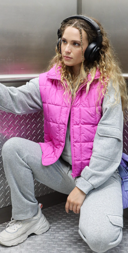 Solid Puffer Padded Warm Vest