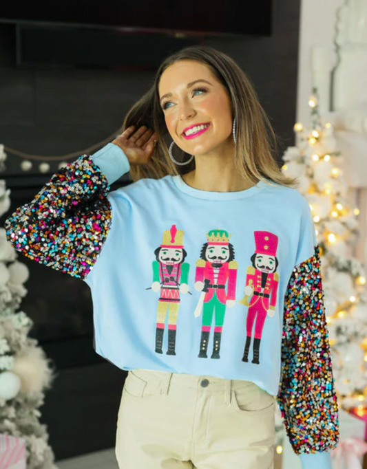 Nutcracker W/ Sequin Sleeve