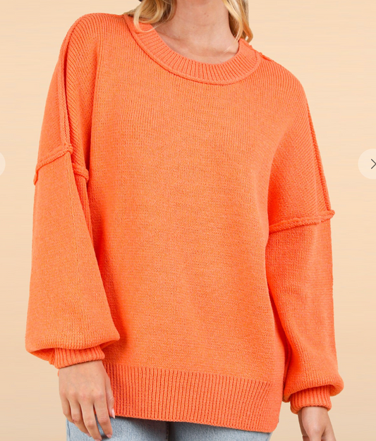 Orange Knit Sweater