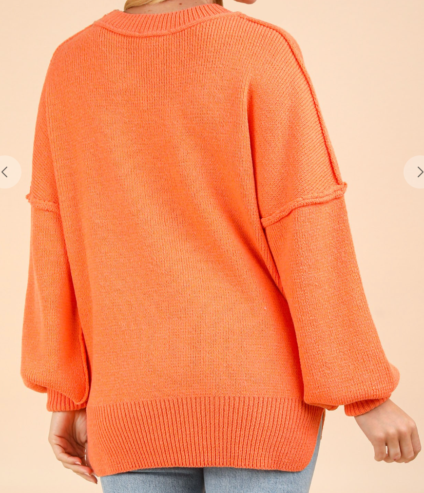 Orange Knit Sweater