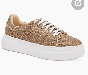 Gold Rhinestone Sneaker